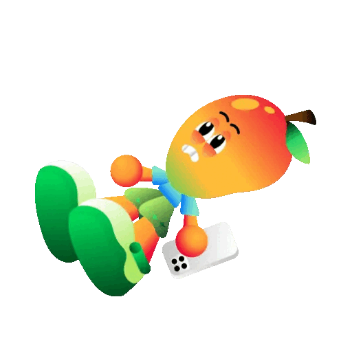 Surprised Mango Character Sticker