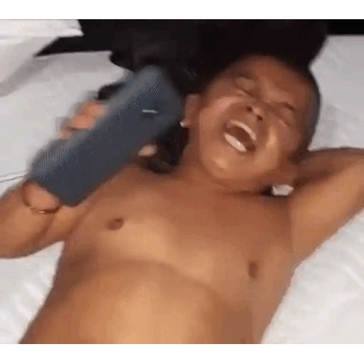 Laughing with Phone Sticker