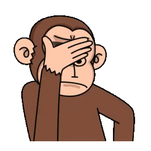 Monkey Facepalm Sticker