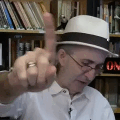 Pointing Gesture with Hat Sticker