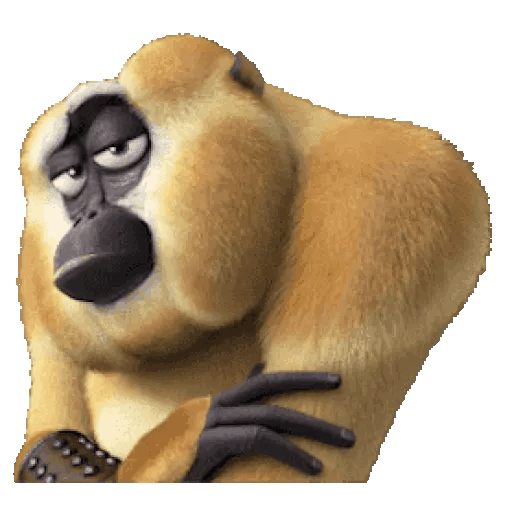 Skeptical Monkey Expression Sticker