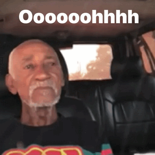 Surprised Grandpa Reaction (Ooooohhhh) Sticker