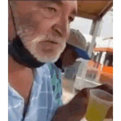 Confused Man with Drink Sticker