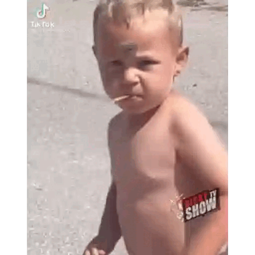 Animated Confident Kid with Lollipop GIF Sticker