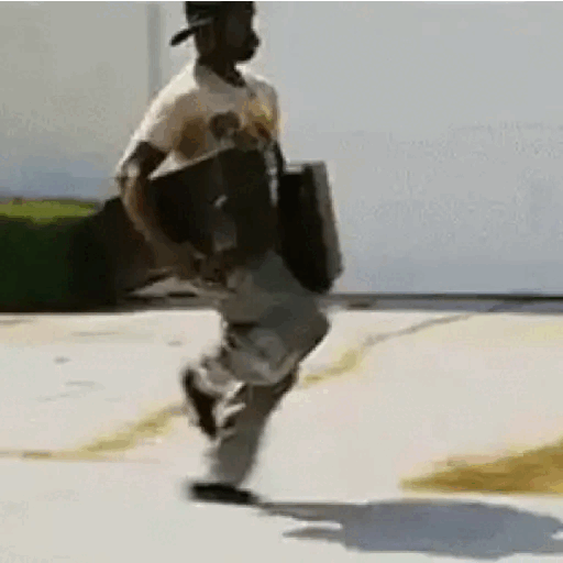 Animated Running with a TV GIF Sticker