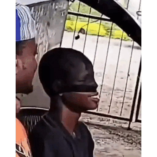 Animated Surprised Blindfold Reaction GIF Sticker