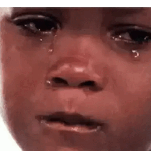 Animated Crying Reaction Face GIF Sticker