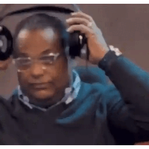 Animated Confused Headphone Guy GIF Sticker