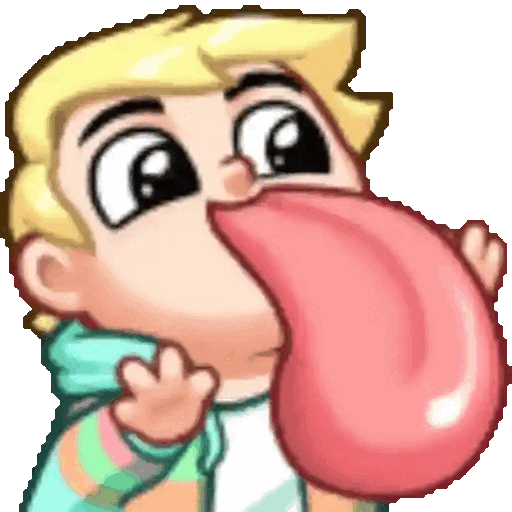 Animated Cartoon Character with Long Tongue GIF Sticker