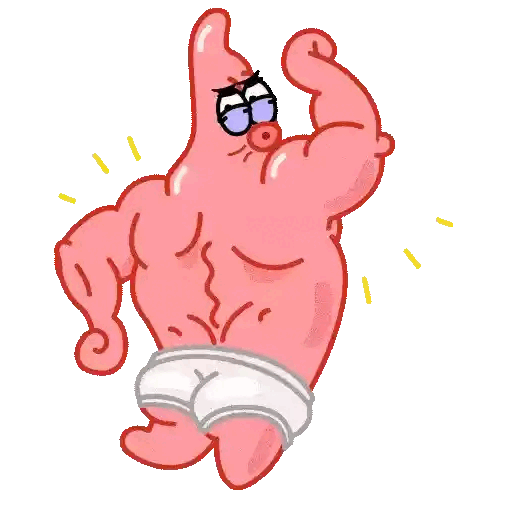 Animated Muscular Cartoon Character GIF Sticker