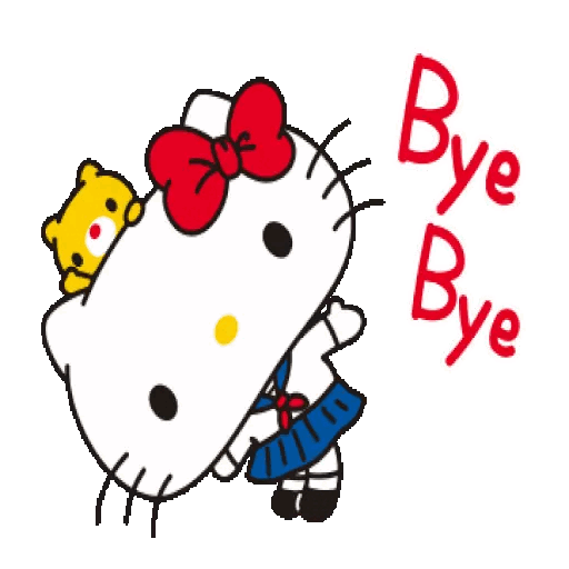 Animated Hello Kitty Bye Bye GIF Sticker