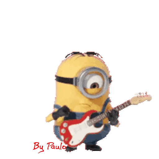 Animated Minion Playing Guitar GIF Sticker