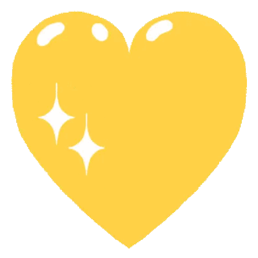 Animated Sparkling Yellow Heart GIF Sticker