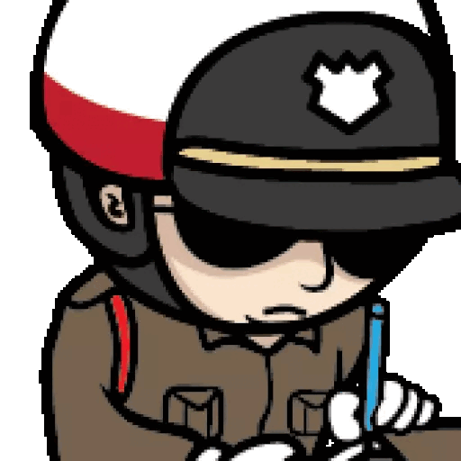 Animated Cartoon Police Officer Writing GIF Sticker