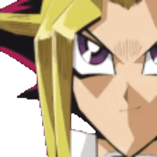 Animated Anime Character with Intense Gaze GIF Sticker