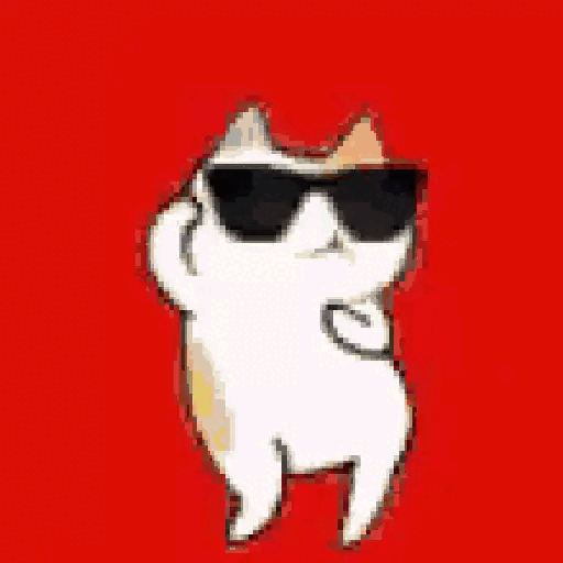 Animated Cool Cat with Sunglasses GIF Sticker