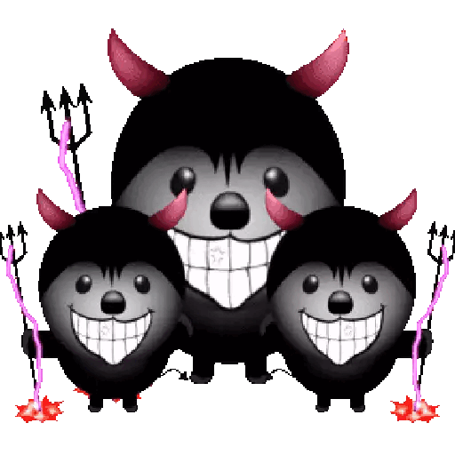 Animated Grinning Devilish Creatures GIF Sticker