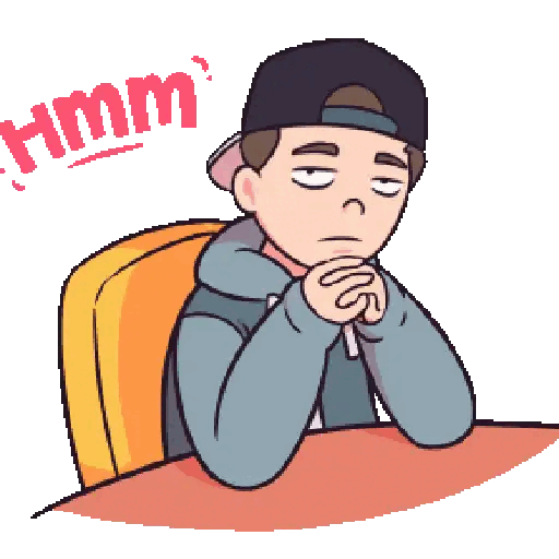 Animated Thinking Cartoon Character_2 GIF Sticker