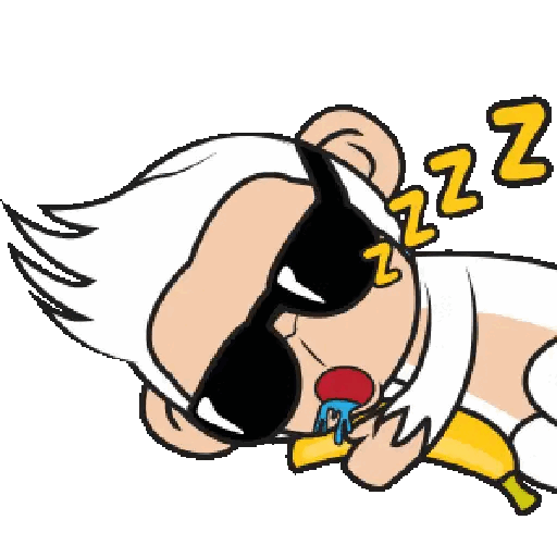 Animated Cool Sleeping Monkey GIF Sticker