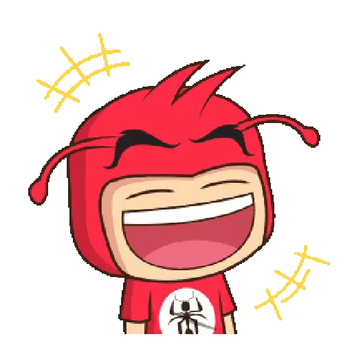 Animated Laughing Cartoon Character GIF Sticker