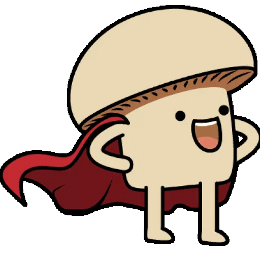 Animated Superhero Mushroom GIF Sticker