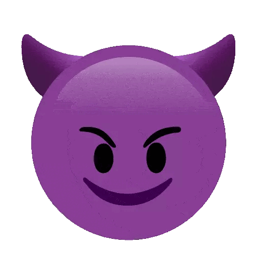 Animated Smirking Purple Devil Emoji GIF Sticker