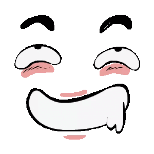Animated Drooling Happy Face GIF Sticker
