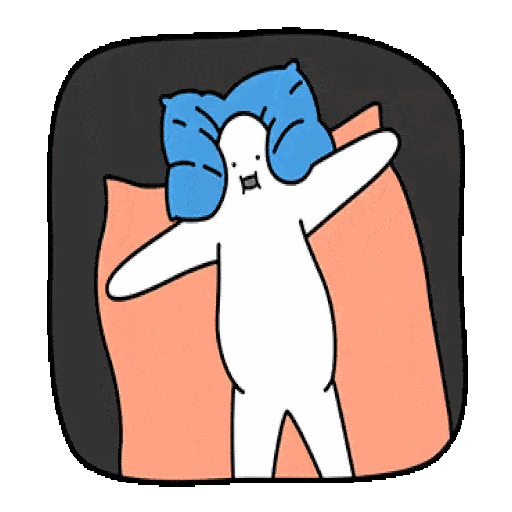 Animated Relaxing Pillow Hug GIF Sticker
