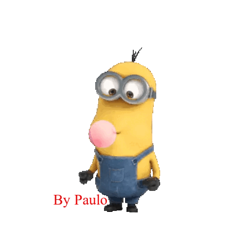 Animated Minion Blowing Bubble GIF Sticker