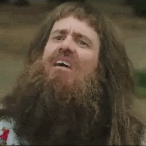 Animated Confused Wild Man GIF Sticker
