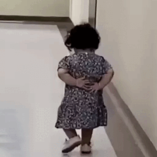 Animated Cute Toddler Walking GIF Sticker