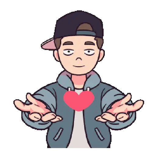 Animated Heartfelt Gesture Cartoon GIF Sticker
