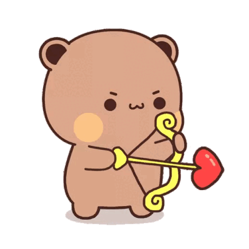 Animated Cute Bear Cupid GIF Sticker