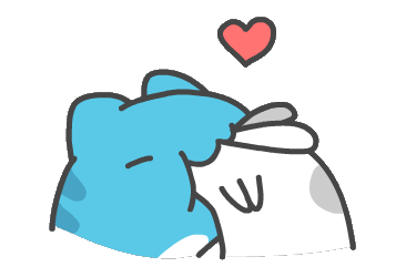 Animated Cute Animal Hug GIF Sticker