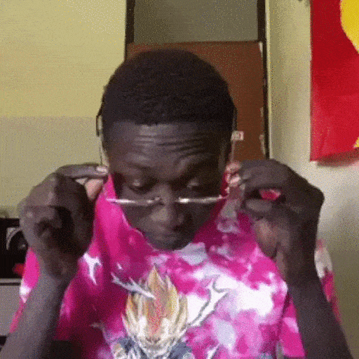 Animated Surprised Glasses Lift GIF Sticker