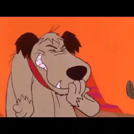 Animated Laughing Cartoon Dog GIF Sticker