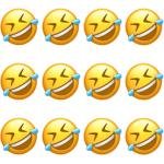 Laughing Emoji Pattern Sticker