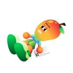 Surprised Mango Character Sticker