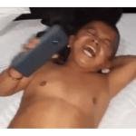 Laughing with Phone Sticker