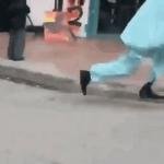Funny Fall in Costume Sticker