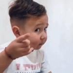 Playful Finger Point Sticker