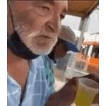 Confused Man with Drink Sticker