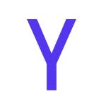 Bold Purple Letter Y PNG Sticker