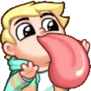 Animated Cartoon Character with Long Tongue GIF Sticker