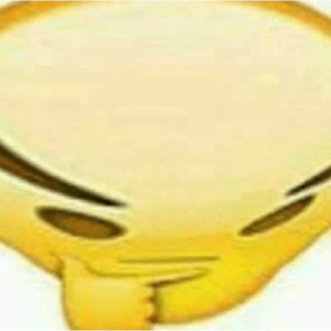Thinking Emoji with Large Forehead