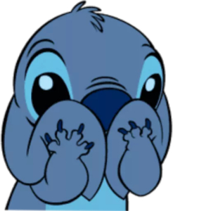 Cute Blue Character Surprise
