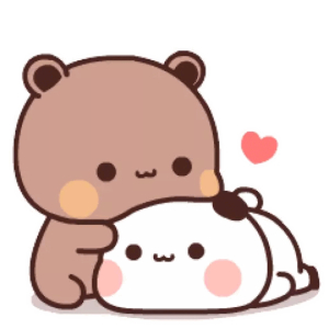 Cute Bear and Dog Hug