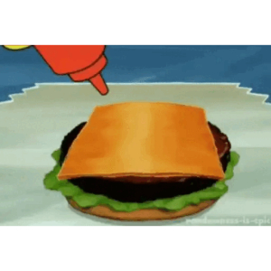 Ketchup Heart on Burger