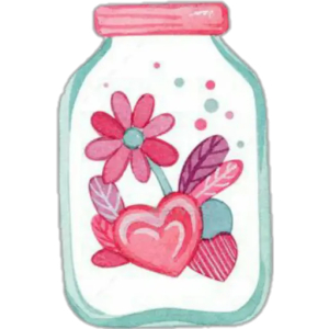 Heart and Flower Jar