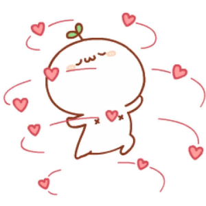 Cute Character with Hearts